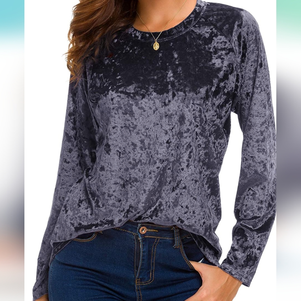 Velvet long sleeve shirt